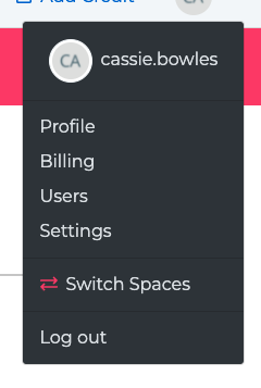 A screenshot of the top right corner profile picture drop-down menu, showing the Settings option.