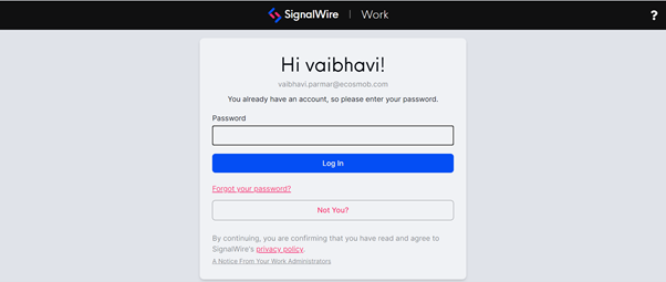A login pane with a text box labeled Password.